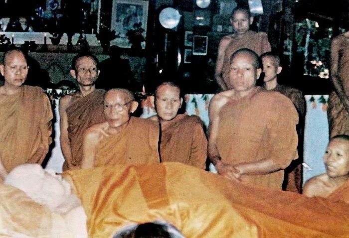 Monks in Mourning over Ajarn Fan