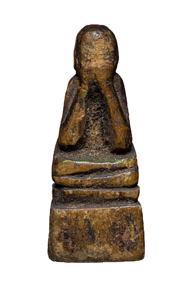 Pidta Luang Phu Rod Carved Wood Gold Leaf