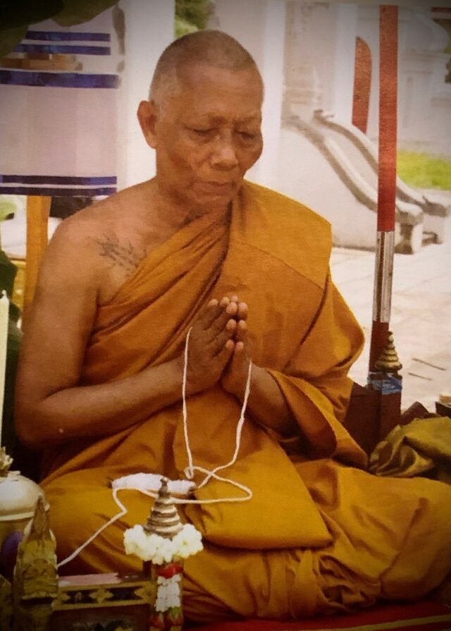 Holy Monk, LP Sakorn Preforming Blessings at Wat Nong Grub