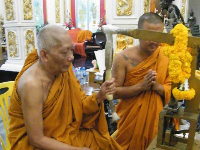 Luang Por Sakorn Performing Blessing Ceremony