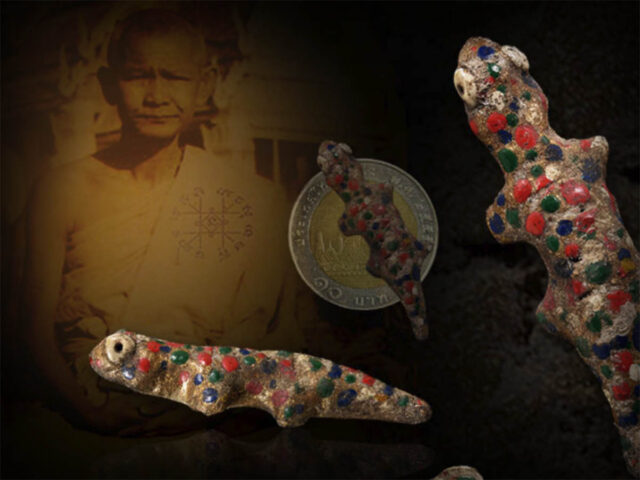 Dtugkhae Sorecerous Gecko Amulet of Luang Por Kreun of Wat Sangko